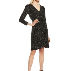 NWT Antonio Melani Sequin v neck wrap dress